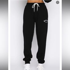White Fox About That Time Sweatpants Black